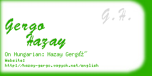 gergo hazay business card
